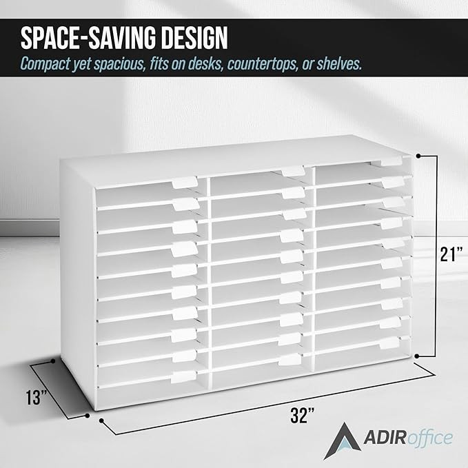 ADIROFFICE CARDBOARD CLASSROOM MAILBOX OFFICE MAIL ORGANIZER 30 - Scratch & Dent
