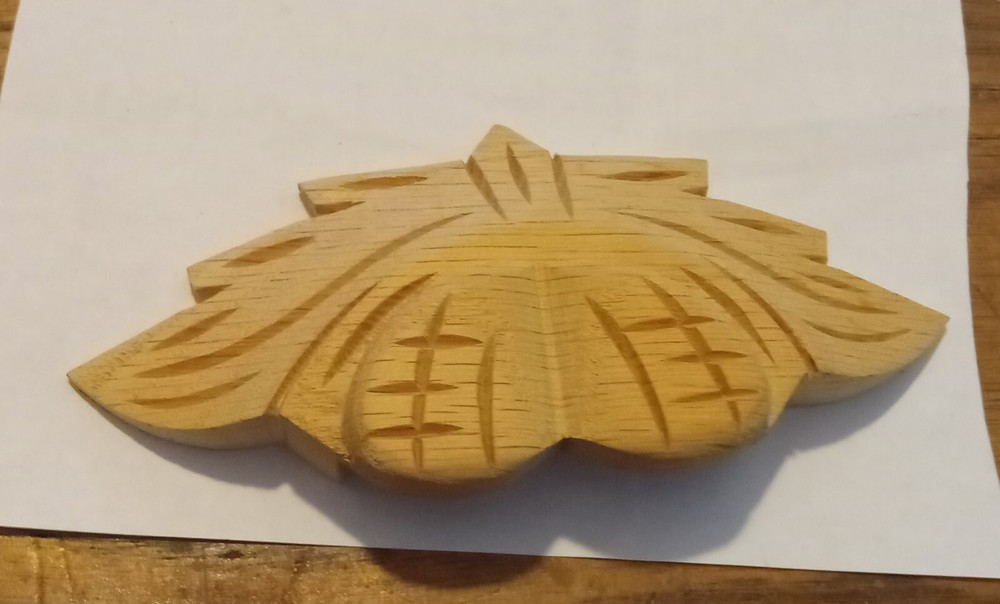 Victorian Oak Carved Pull / Drawer Handle