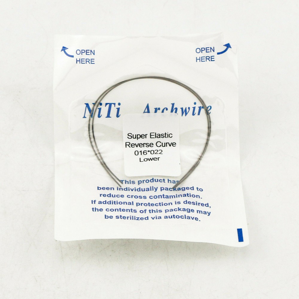 Dental Orthodontic Arch Wire Niti Super Elastic Reverse Curve Rectangular/Round