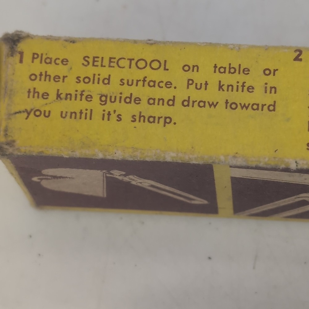 Selectool Master Sharpener with Box & Instructions Knife Scissors Glass Cut USA