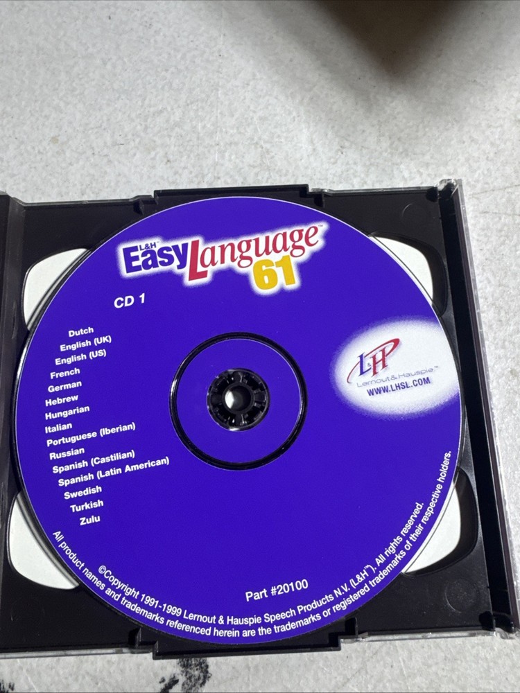 L&H EASY LANGUAGE 61 / CD-ROM / (2 Disc Set) / PC