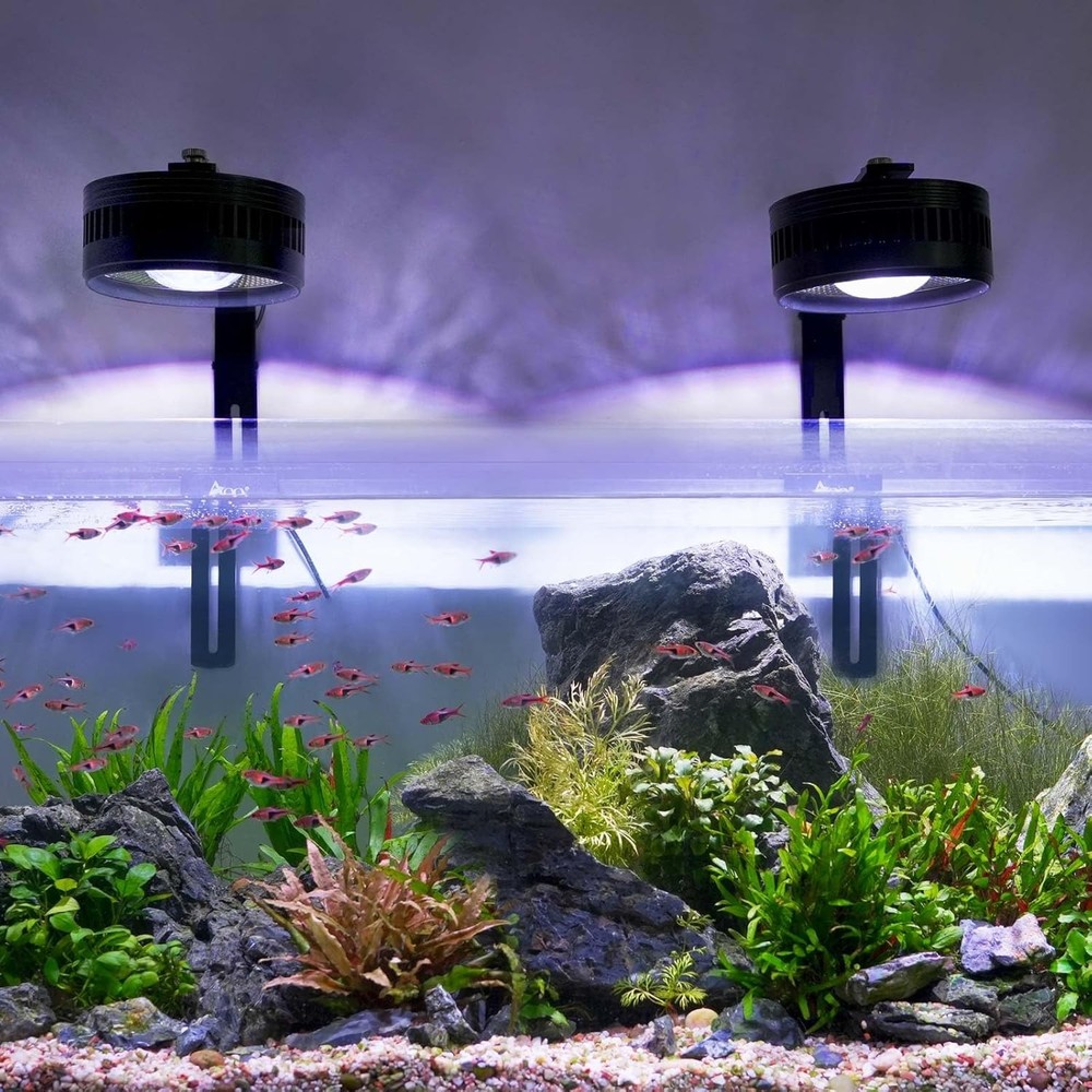 Aquarium Clip-On Stream Light with Controller, LED Fish Tank Light with 3 Modes