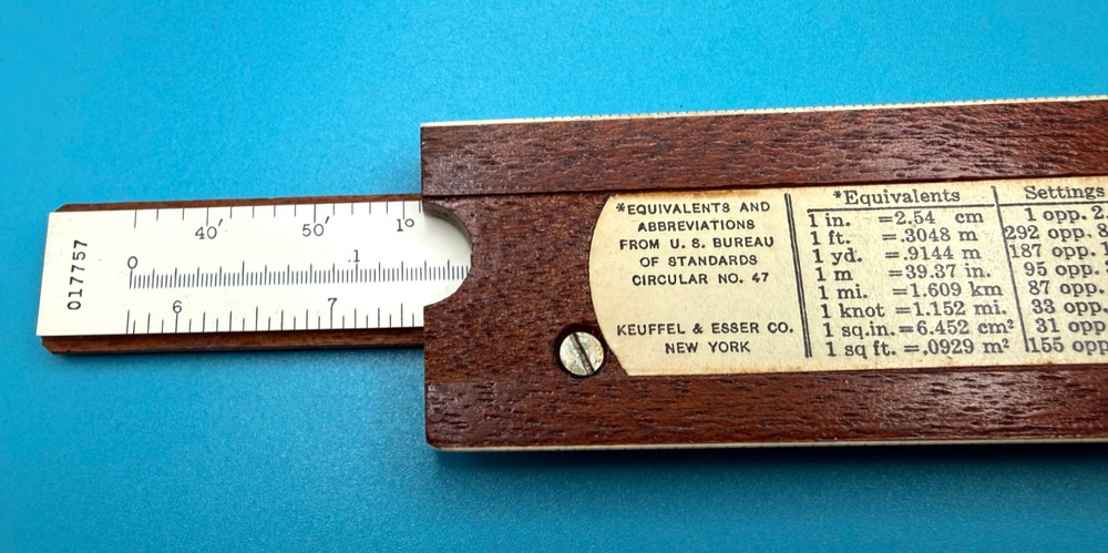 K&E N4053-3 Polyphase Slide Rule, Black Case, Original Box