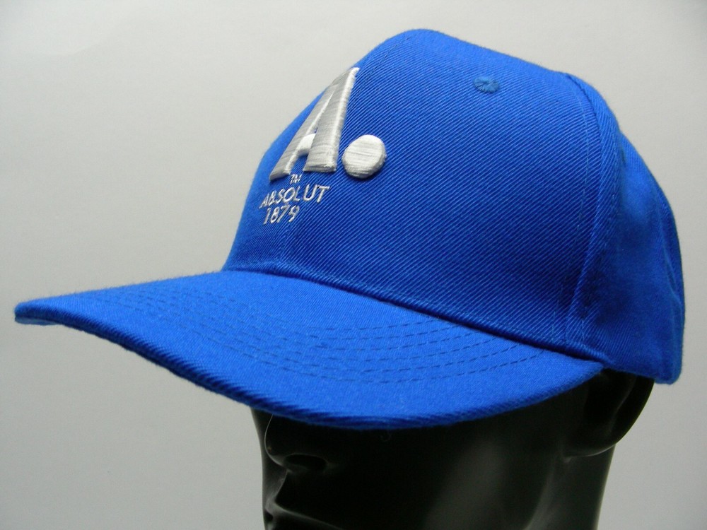 ABSOLUT. - 1978 - ROYAL BLUE - ONE SIZE ADJUSTABLE SNAPBACK BALL CAP HAT!