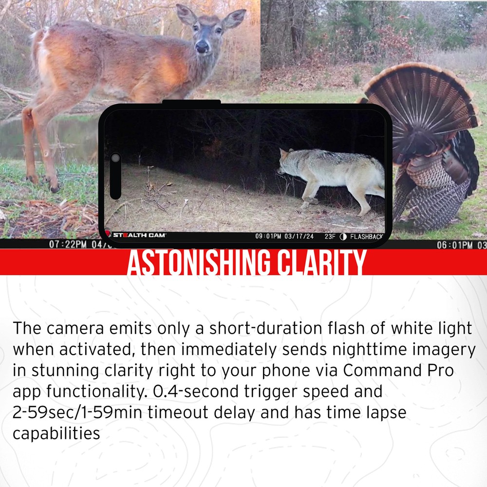 Stealth Cam Flashback 40MP White Flash Cellular Trail Camera Bundle