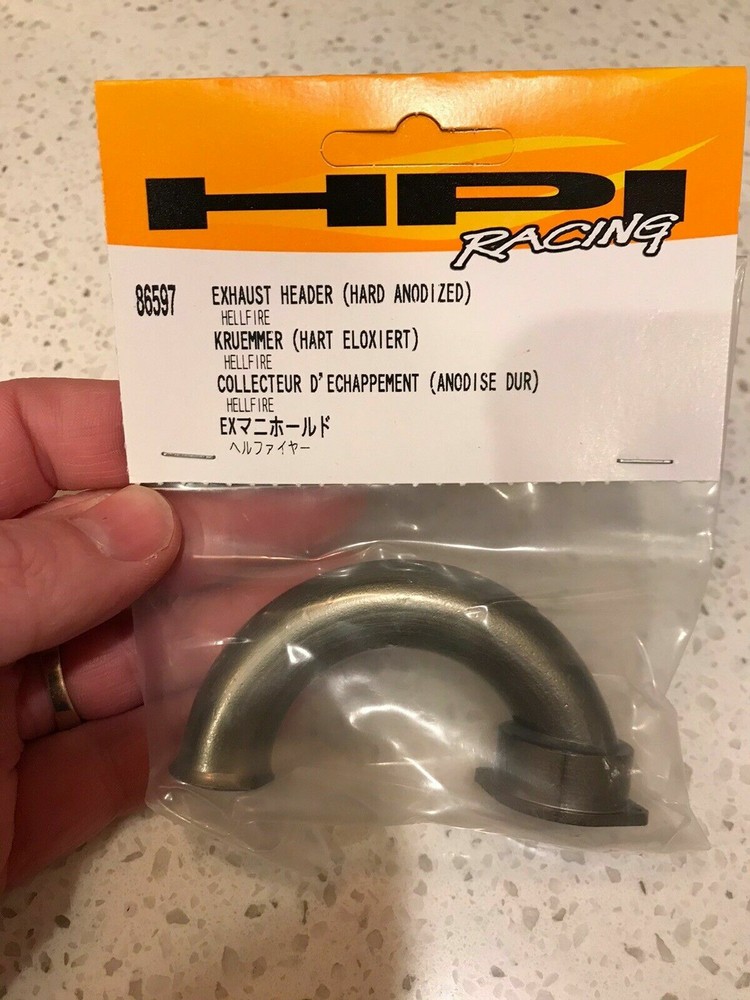 HPI 86597 Exhaust Header Hard Anodized Hellfire