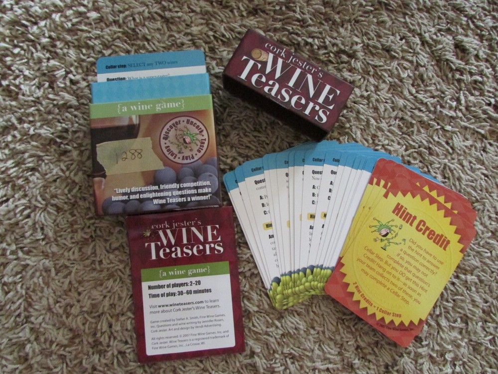 Cork Jester's Wine Teasers Card Game 2010
