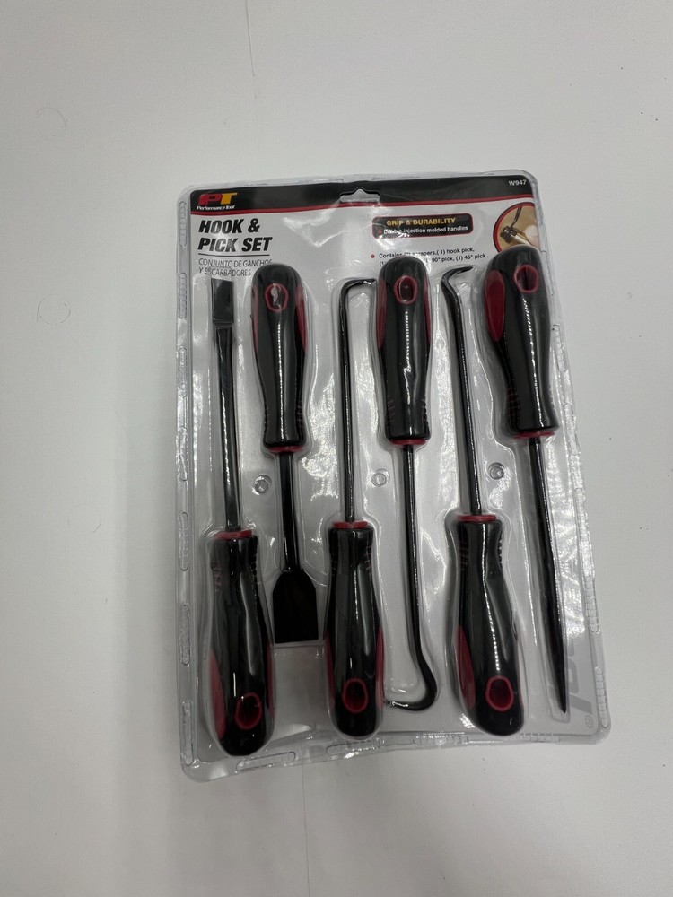 Performance Tool 6 piece Hook & Pick Set W947 Durable Double-Injection