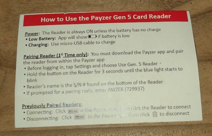 MagTek The Payzer Gen 5 Bluetooth Reader 21079825