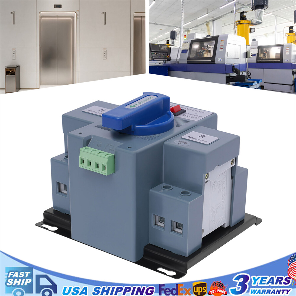 Dual Power Automatic Transfer Switch 60HZ Changeover Transfer Switch Tool 63A 2P