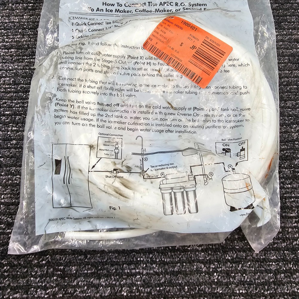APEC Water Systems ICEMAKER-KIT-1-4-RO Ice Maker Installation For Standard