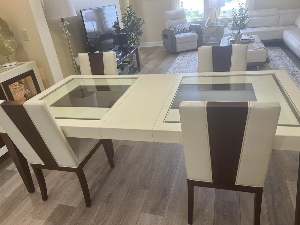 dining room set 4 chairs wooden