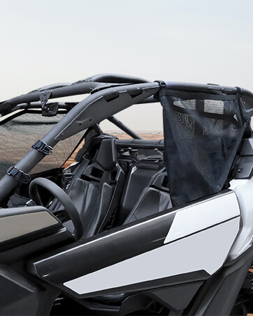 2-Doors Side Windows Nets for 2017+ Maverick X3/ X3 Max Front Upper Door Windows