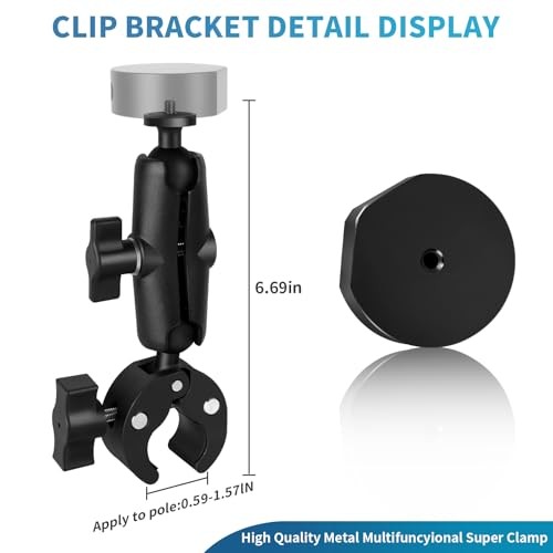 RV Pole Mount for Starlink Mini, Adjustable Heavy Duty Clamp Bracket,