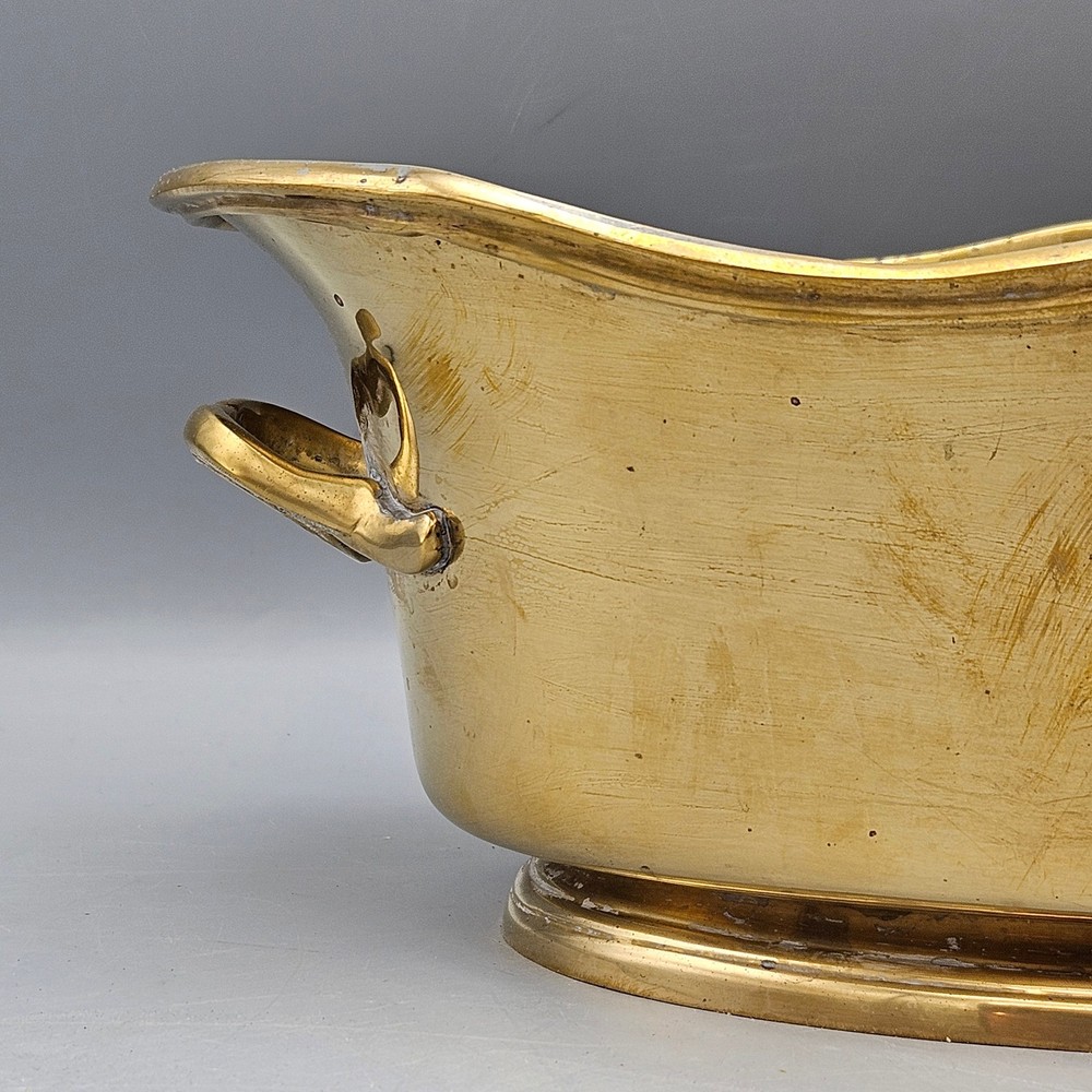 Large Mottahedeh Brass Wine Cooler