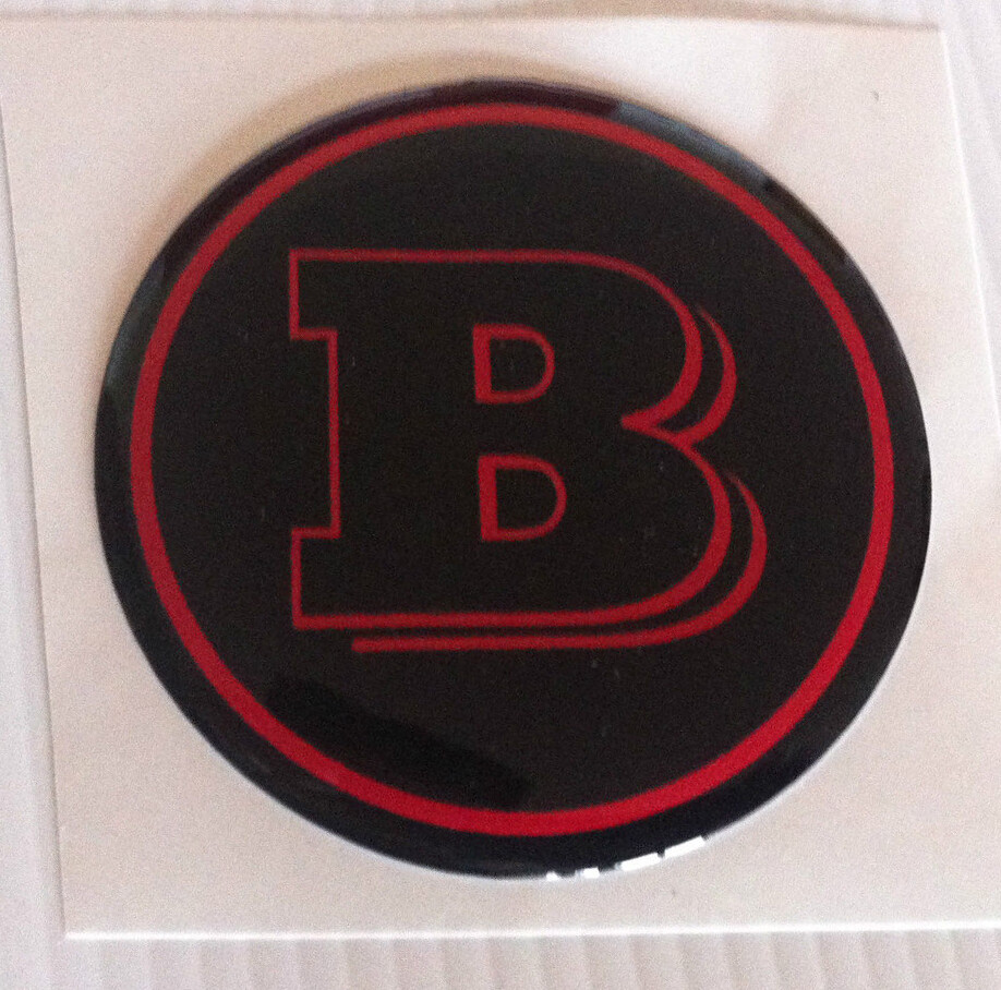 1 Resin Sticker 3D Smart 30 mm Black Red