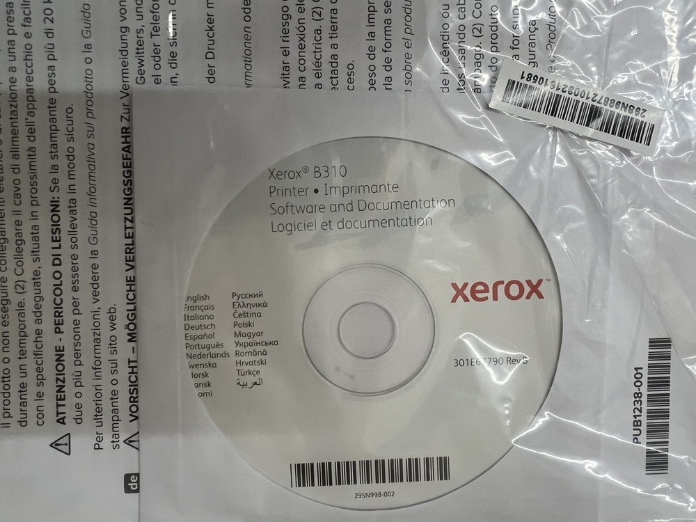 XEROX B310 Software & Documentation