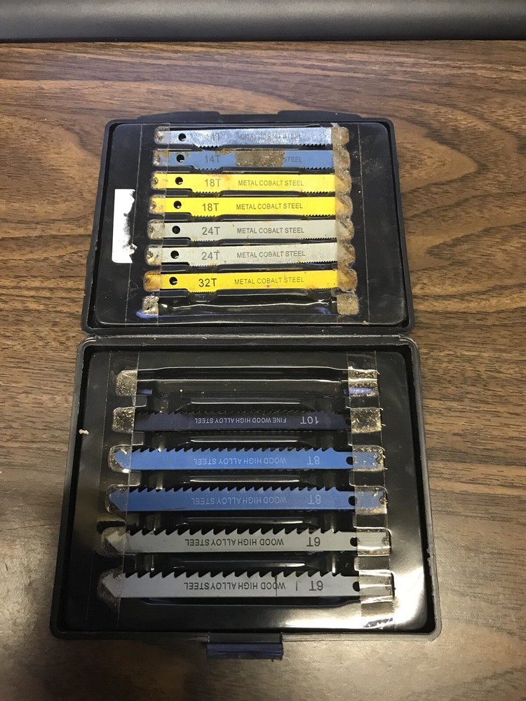 12 Piece Jigsaw Jig Sabre Saw Blade w/ Case