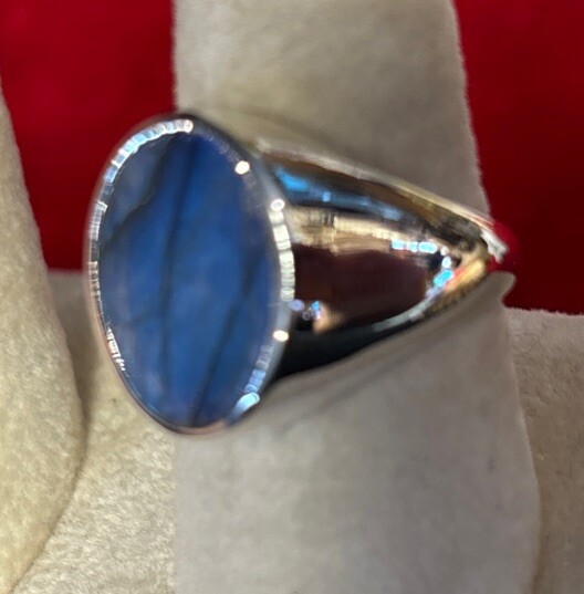 mens sterling silver ring Size 12 Labradorite