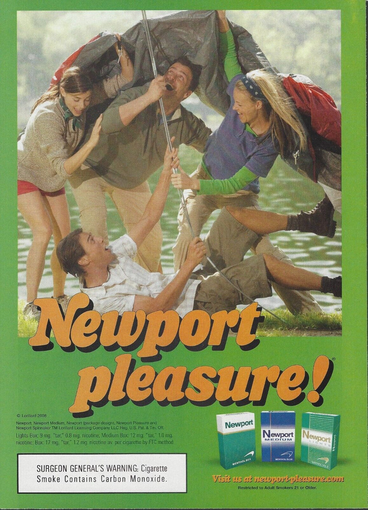 2008 Newport Cigarettes Print Ad Advertisement a2
