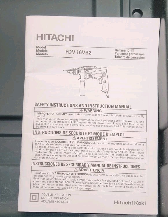 HITACHI FDV 16VB2 with Case (Lightly Used for Home Project)