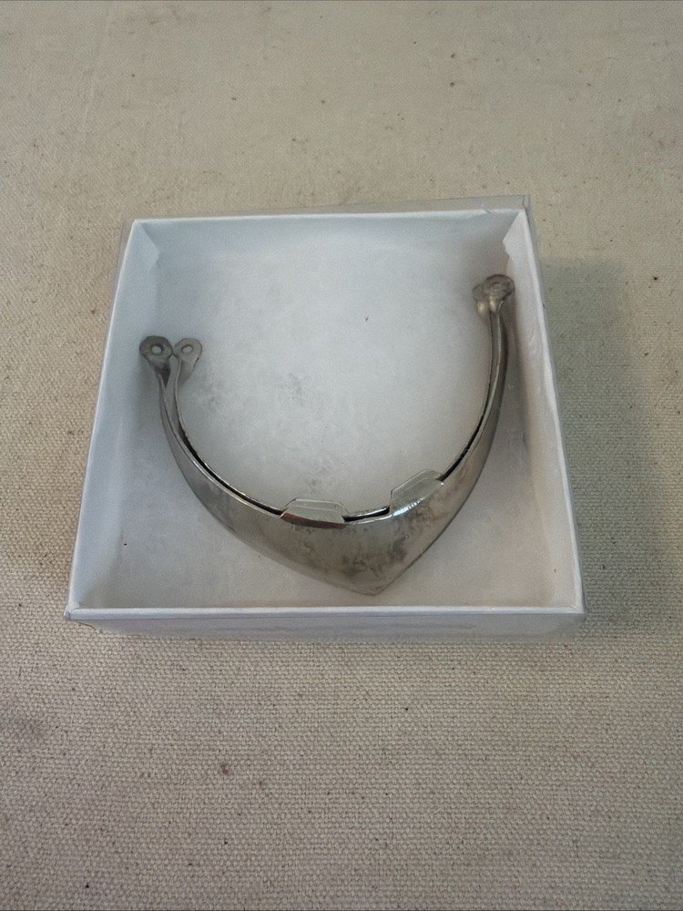 Silver Tone Solid Heel Cap NEW