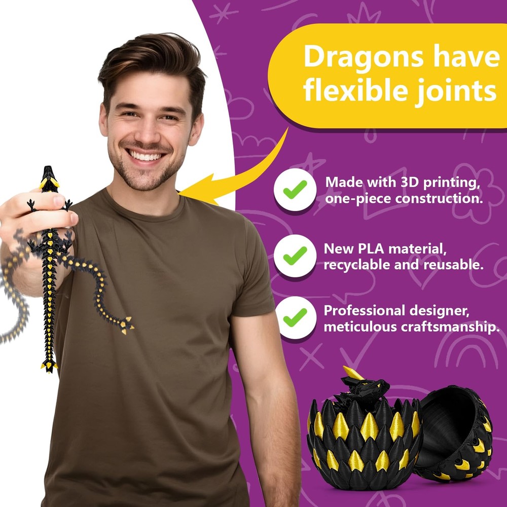 3D Printed Dragon Eggs Easter Basket Stuffers,Easter Dragons Egg Hunt Su