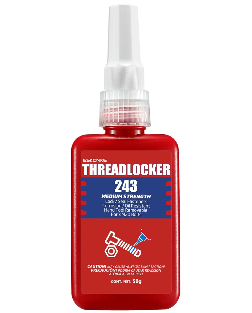 Blue 243 Threadlocker Removable Thread Lock Glue for Nuts Bolts Fastener