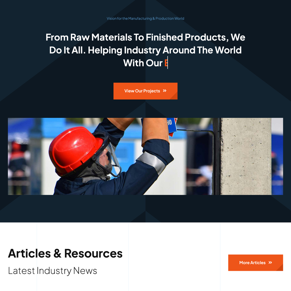 Factory Website Design with Free VPS Web Hosting and Installation
