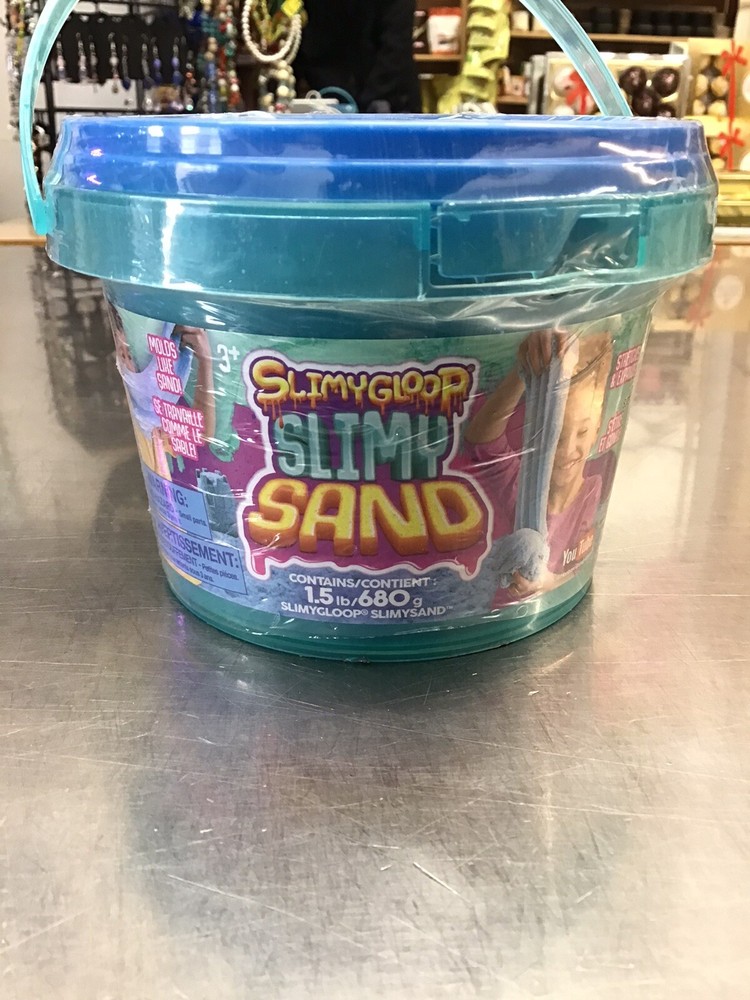 2- Slimygloop Slimy Sand, One White And One Blue 1.5 Pound.