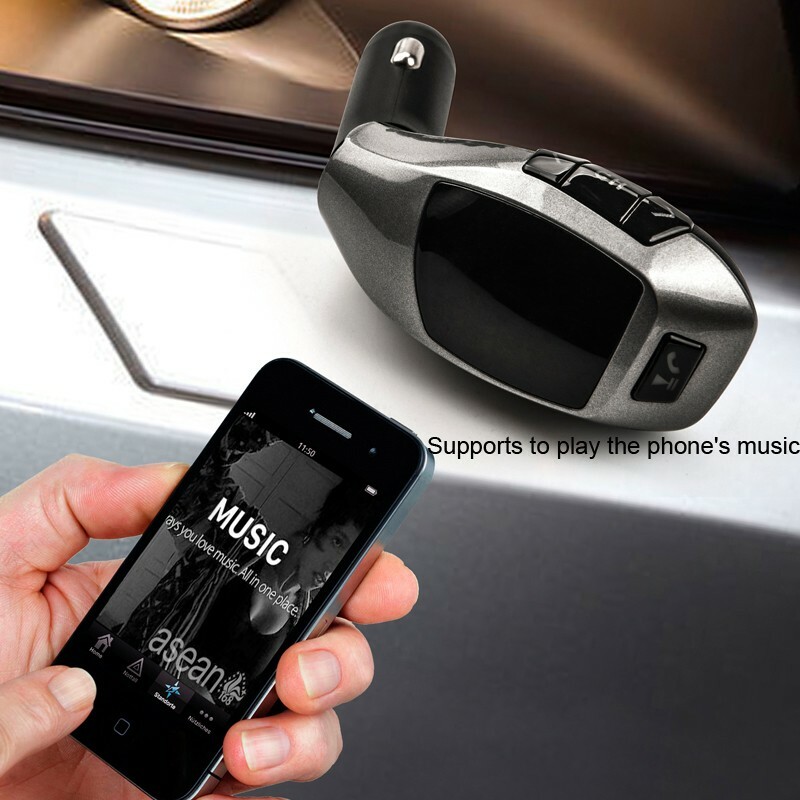 USB Car Charger Wireless Bluetooth FM Transmitter Modulator TF MMC MP3 Player US