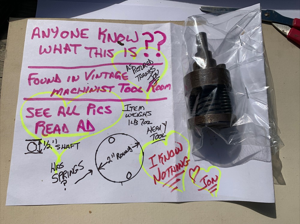 know nothing. selling machinist tool spacer spring 1/2” shaft part bit unknown