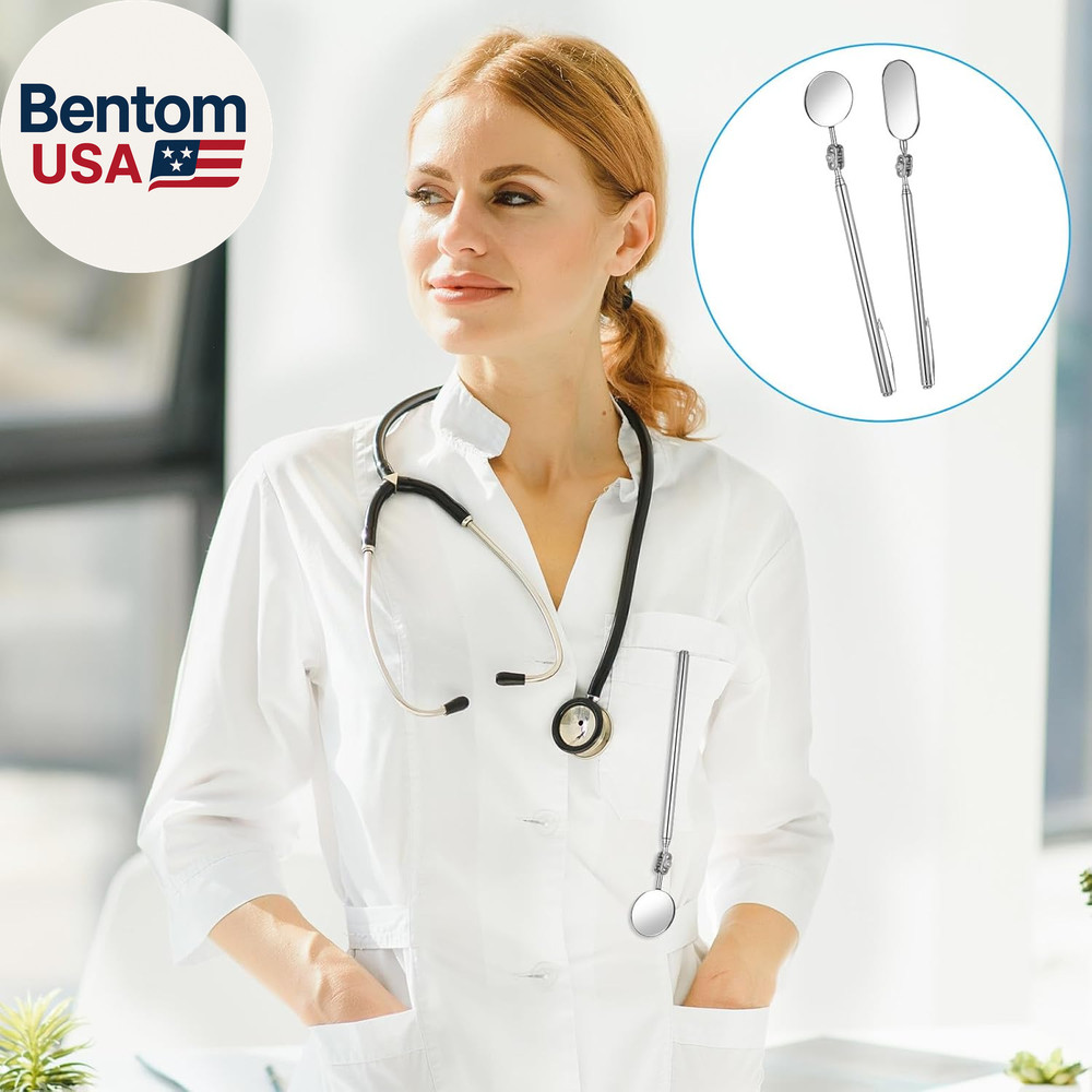 5 Pieces Retractable Mechanical Mirror Tool Telescoping Inspection Mirror Set 36