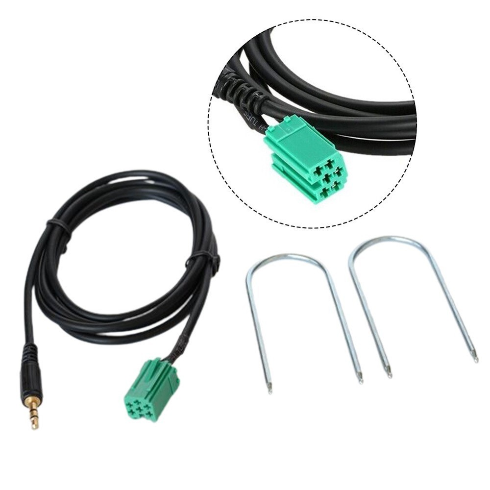 Adapter Cable Part Input Adapter MP3 150cm 2005-2011 Aux Black For Clio