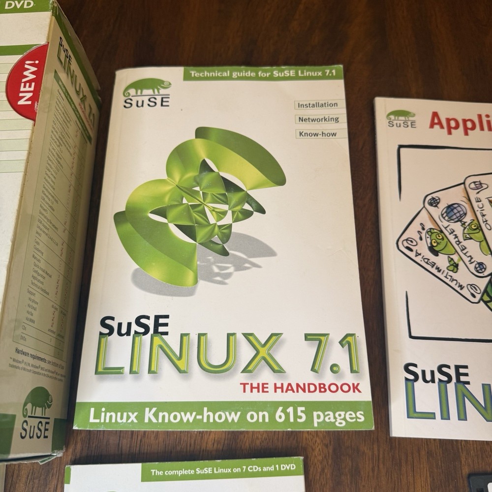 Suse Linux 7.1 Professional And Personal (CD-ROM, 2001) Big Box Vintage Software