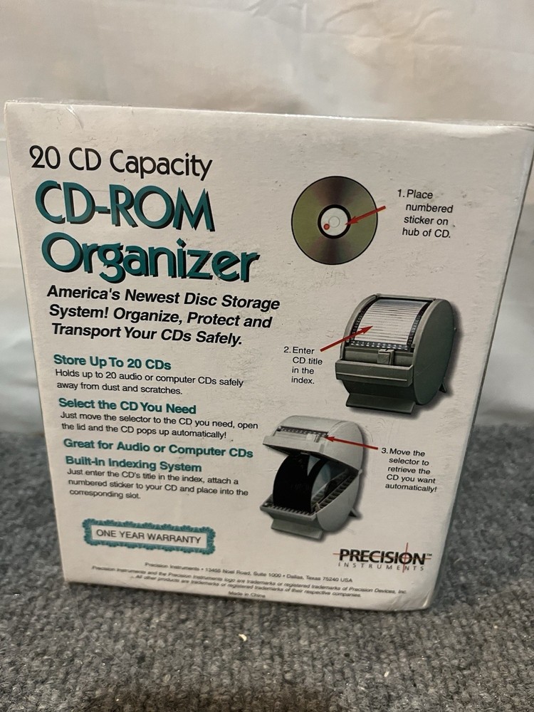 CD ROM Organizer 20 CD Capacity New Sealed