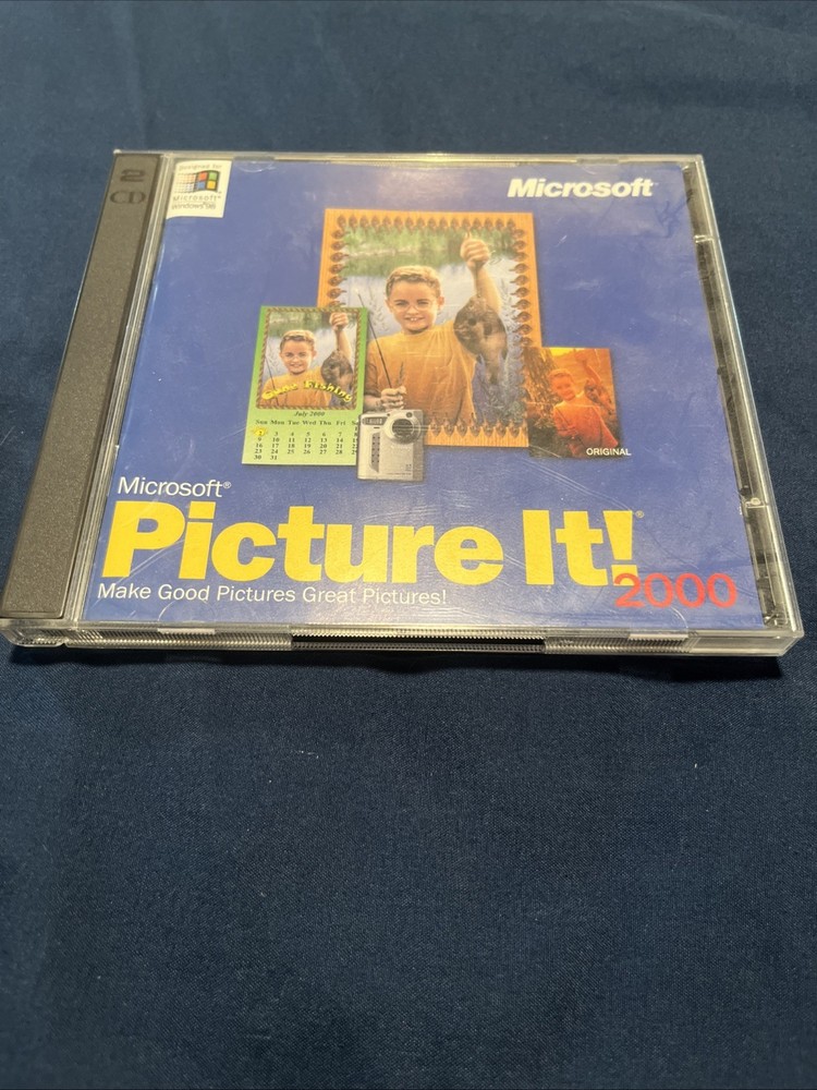 Microsoft Picture It 2000 2 Disc Set For Windows 98