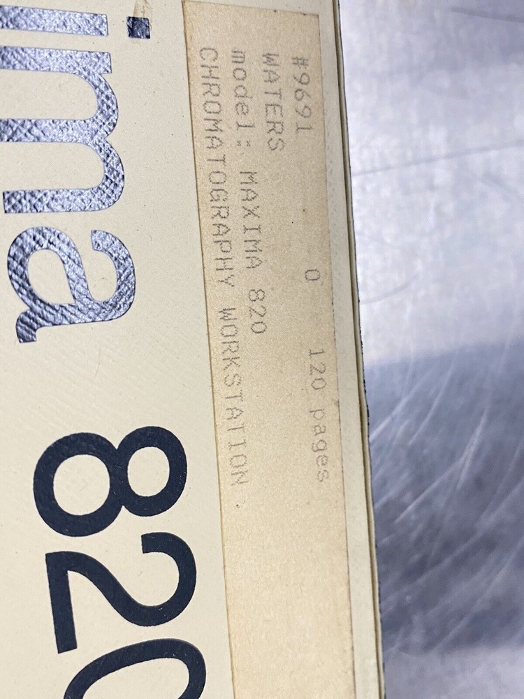 Waters Maxima 820 Chromatography Workstation - Users Guide / Instructions Manual