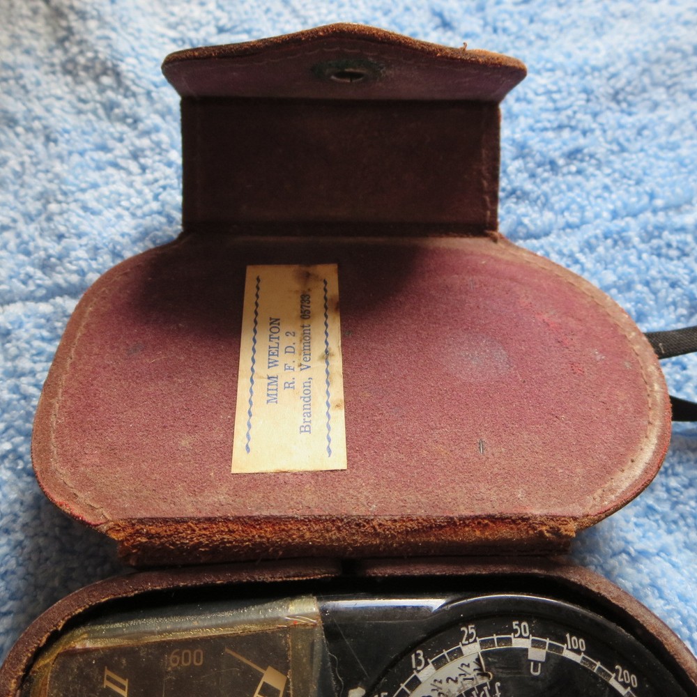 Weston Vintage Light Meter Master II Model 735 Universal Exposure Leather Case