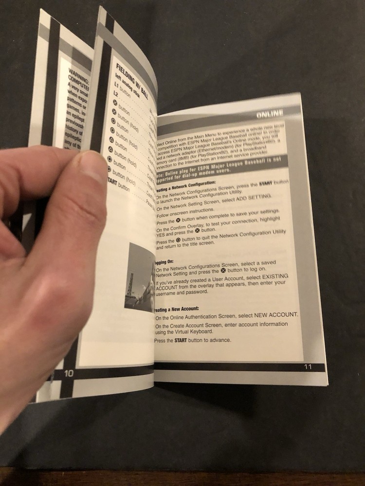 ESPN baseball 2004 ps2 Manual only