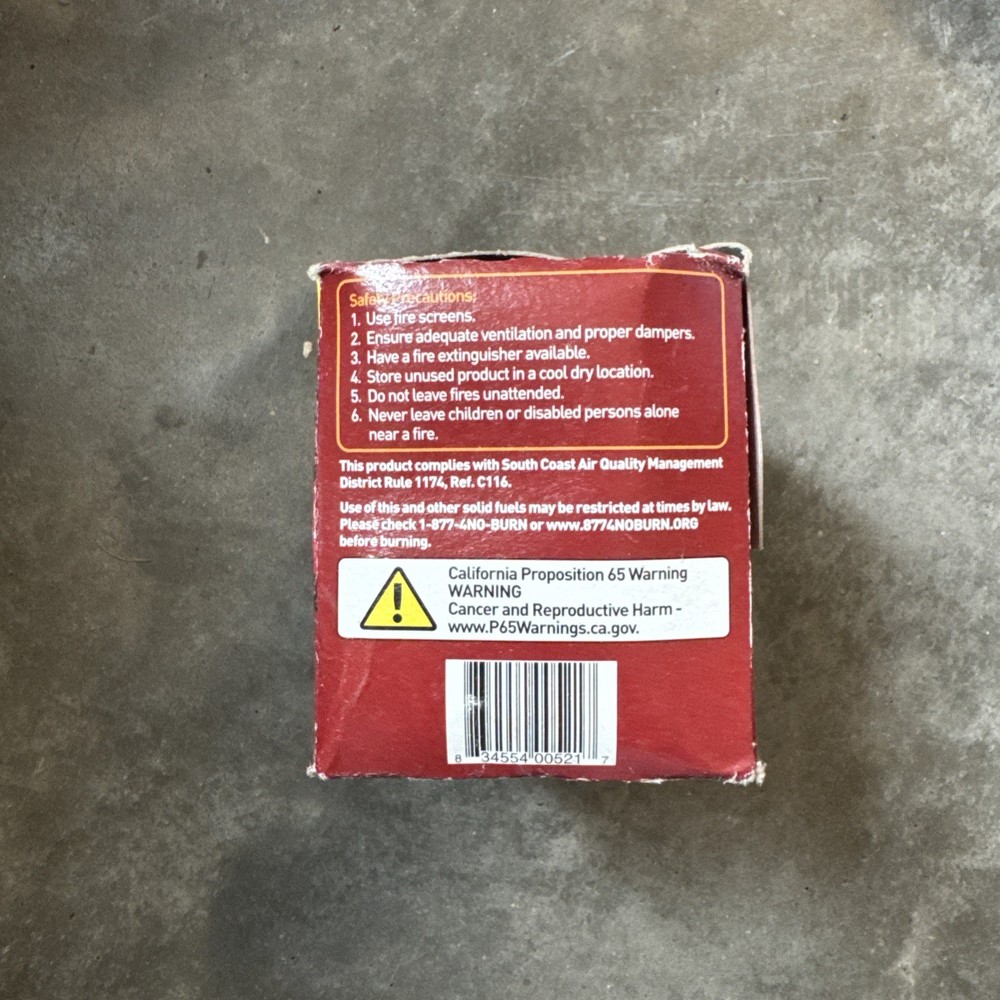 Zip Firestarter Premium All Purpose Wrapped Fire Starters 12 Pack | Box Damage