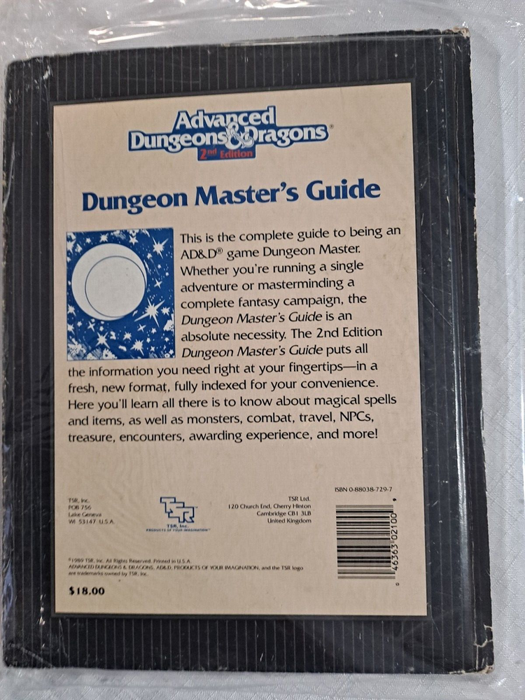 Advanced Dungeons And Dragons #2100 Dungeon Masters Guide