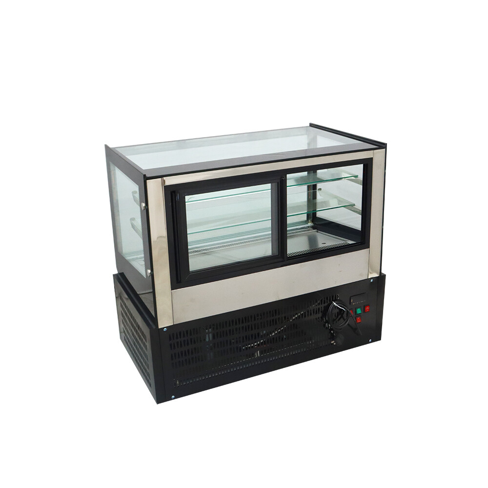 35.4" Refrigerated Cake Display Cabinet Bakey Fruit Showcase Display Case 220V