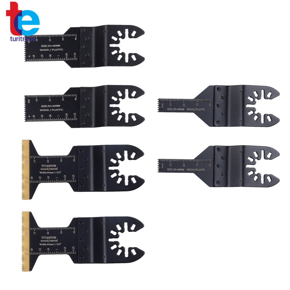 124 PCS Titanium Oscillating Blades Set Multi-Tool Blades with Sandpaper