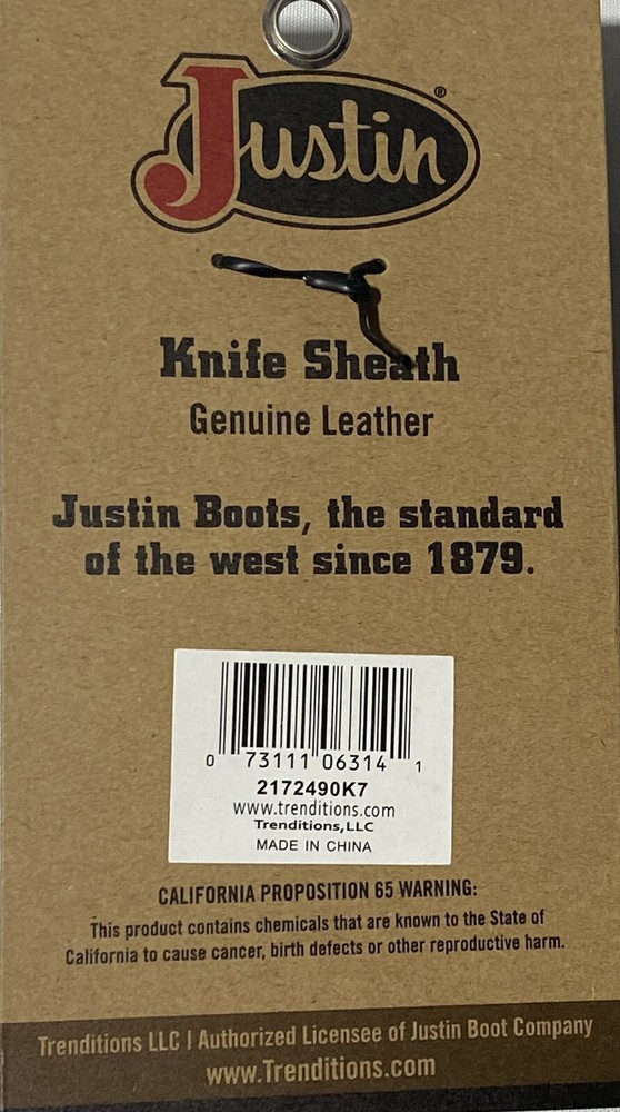 JUSTIN KNIFE SHEATH - DIAMOND TOOLED