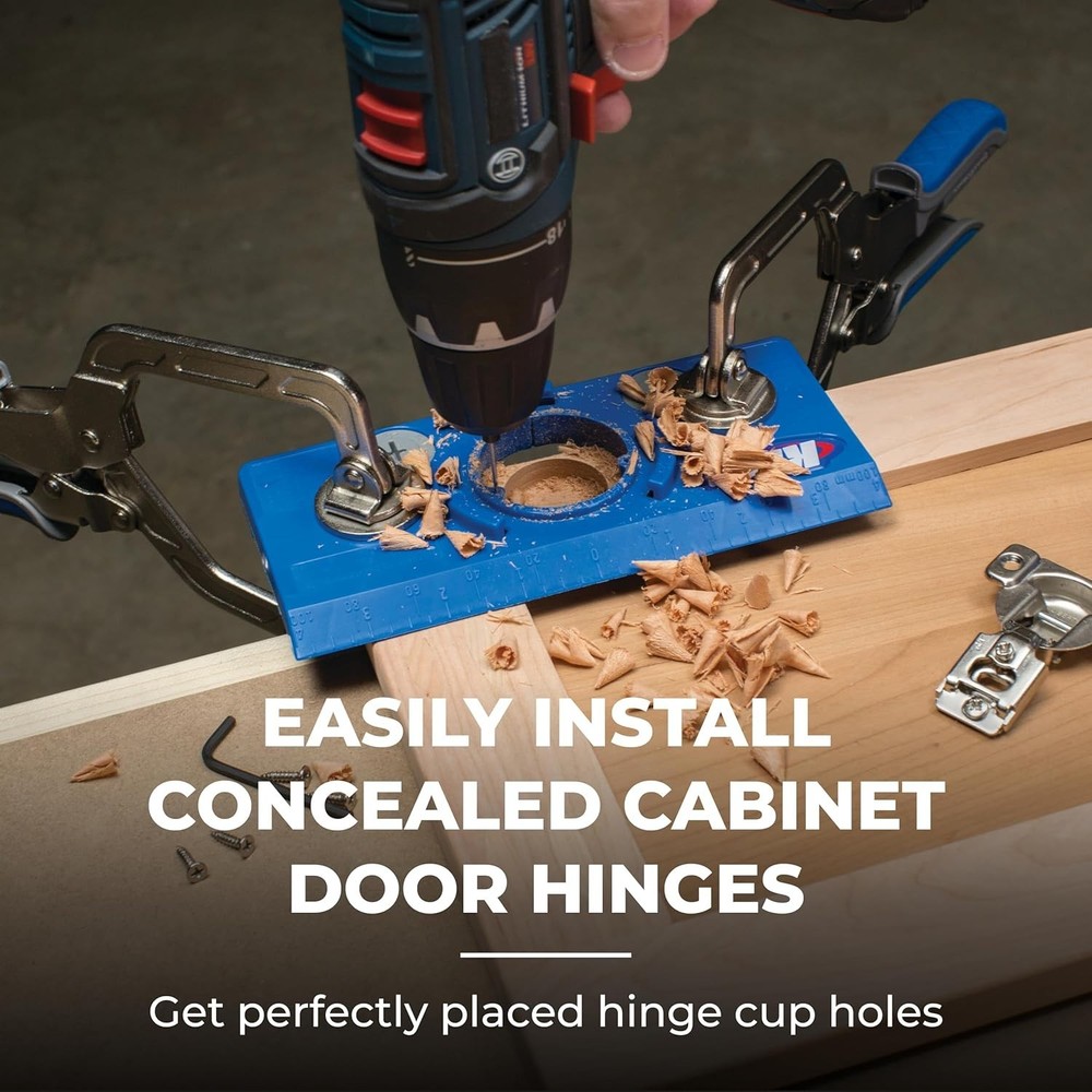 35mm Cup Drilling Jig - Adjustable Hinge Installation Tool