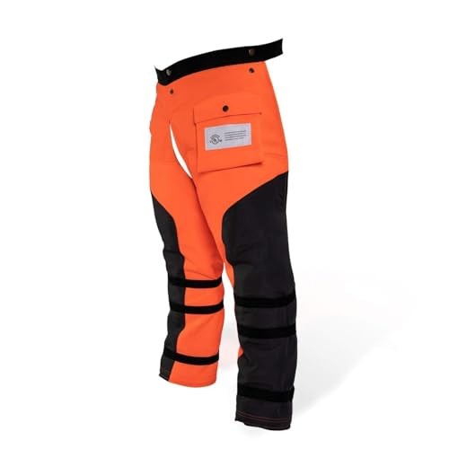 Chainsaw Chaps 8-layer Protective Apron Wrap Medium Size: 36"-38" Orange&black
