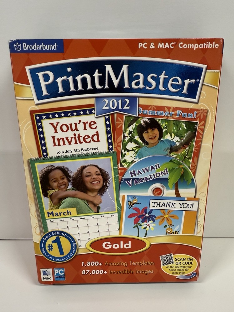 Printmaster Gold 2012 PC/MAC DVD-ROM Desktop Publishing Software NEW