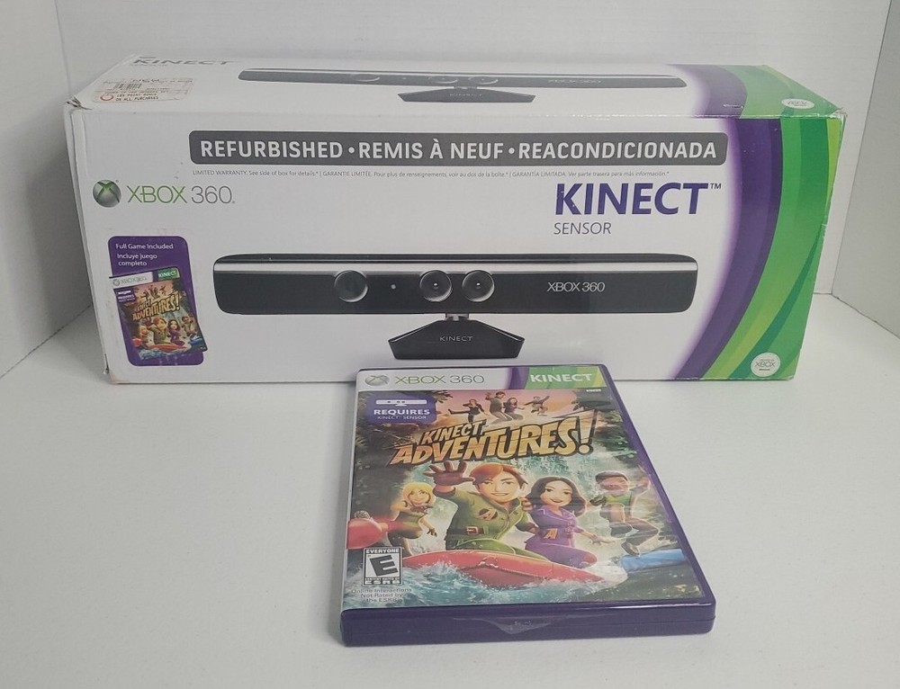 Microsoft Xbox 360 Black Kinect Sensor Bar 1414 In Original Box Great Condition!
