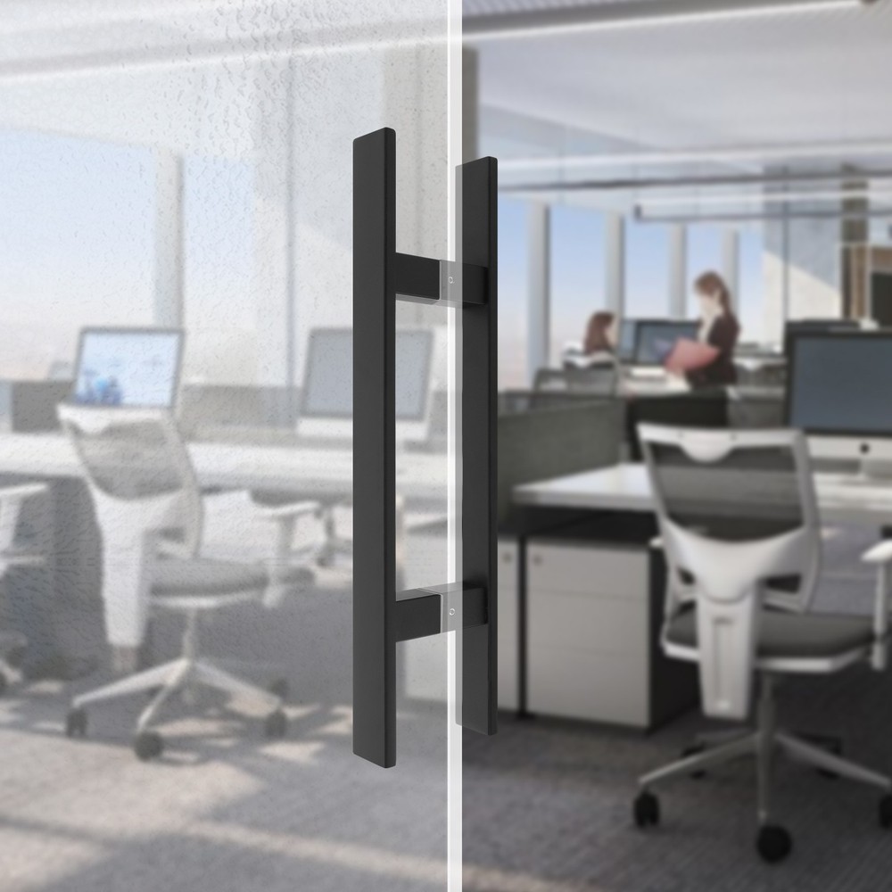 Stainless Steel Double Sided Push Pull Door Handle, H-shaped Door Pull Handle